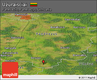 Satellite Panoramic Map of Užuraisčiai