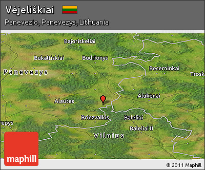 Satellite Panoramic Map of Vėjeliškiai