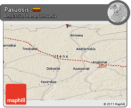 Shaded Relief Panoramic Map of Pasuosis