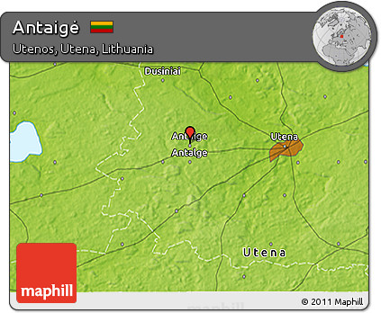 Physical 3D Map of Antaigė