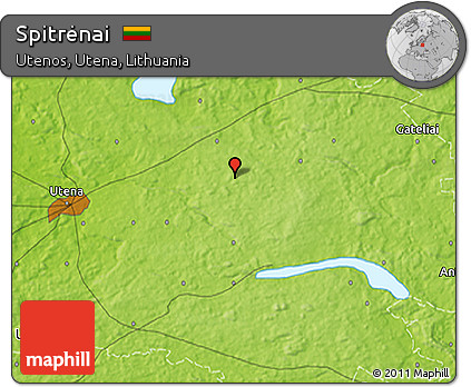 Physical 3D Map of Spitrėnai