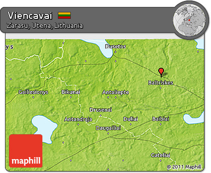 Physical 3D Map of Viencavai