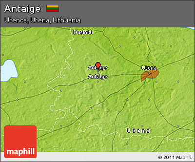 Physical 3D Map of Antaigė