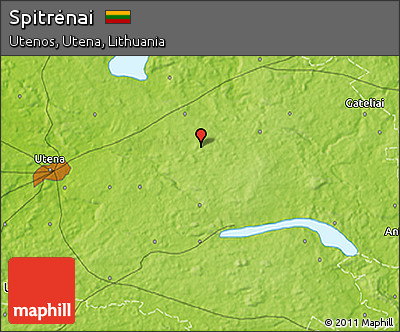 Physical 3D Map of Spitrėnai