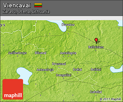 Physical 3D Map of Viencavai