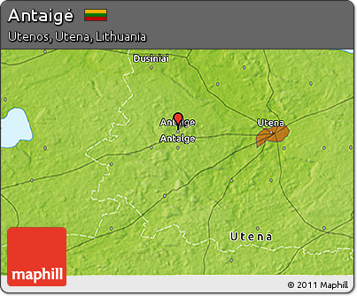 Physical 3D Map of Antaigė