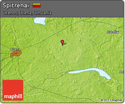 Physical 3D Map of Spitrėnai