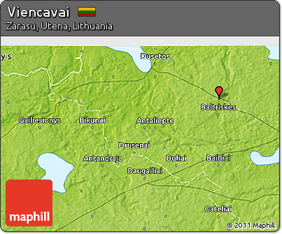 Physical 3D Map of Viencavai