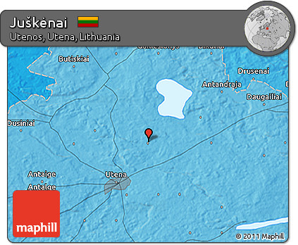Political 3D Map of Juškėnai