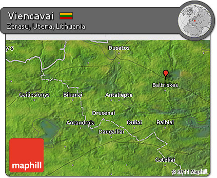 Satellite 3D Map of Viencavai