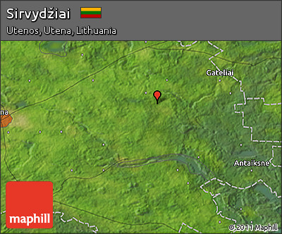 Satellite 3D Map of Sirvydžiai