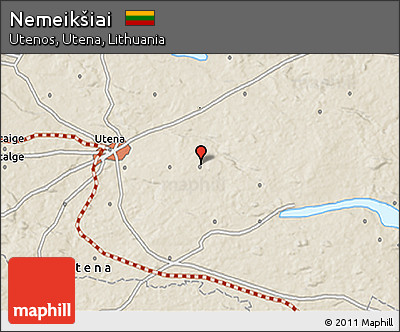 Shaded Relief 3D Map of Nemeikšiai