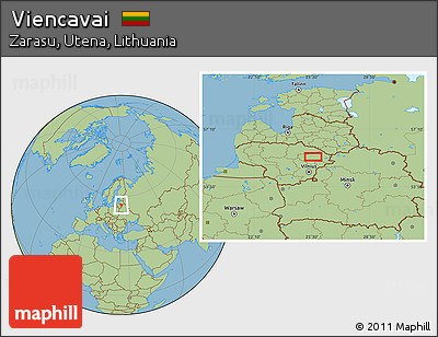 Savanna Style Location Map of Viencavai