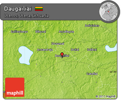 Physical Map of Daugailiai