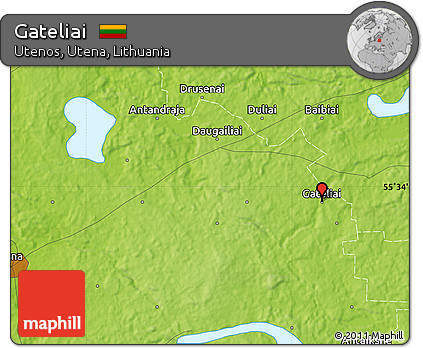 Physical Map of Gateliai