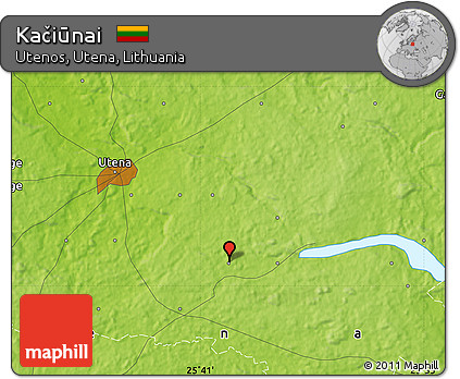 Physical Map of Kačiūnai