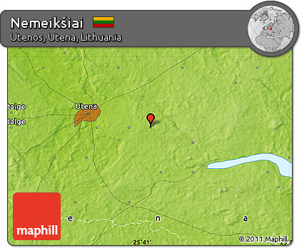 Physical Map of Nemeikšiai