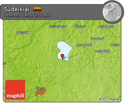Physical Map of Sudeikiai