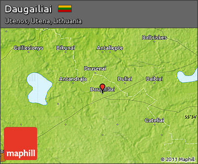 Physical Map of Daugailiai