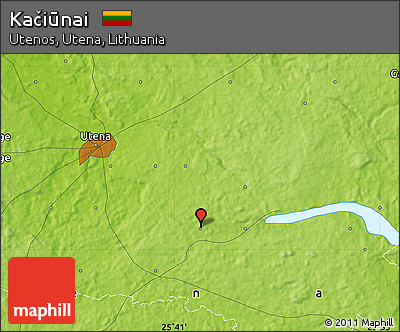 Physical Map of Kačiūnai