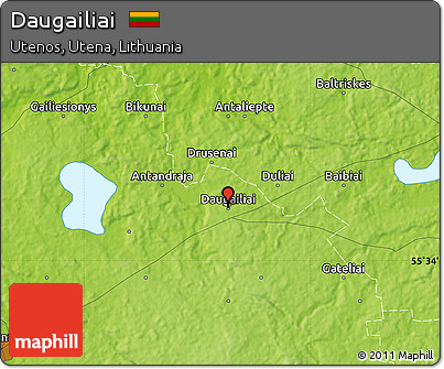 Physical Map of Daugailiai
