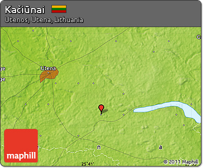 Physical Map of Kačiūnai