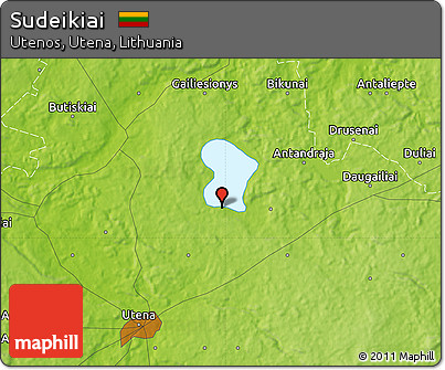 Physical Map of Sudeikiai