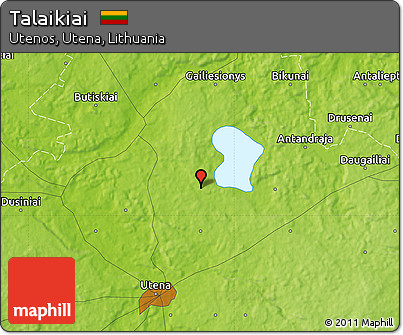 Physical Map of Talaikiai