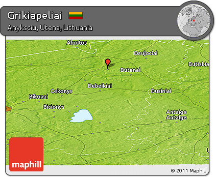 Physical Panoramic Map of Grikiapeliai