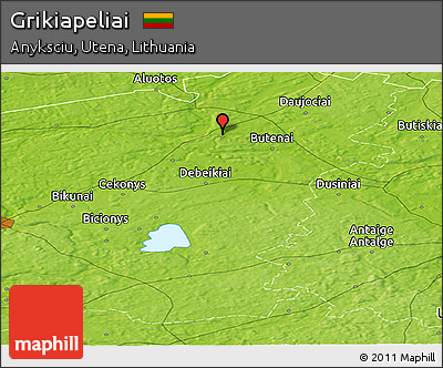 Physical Panoramic Map of Grikiapeliai