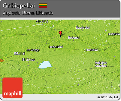 Physical Panoramic Map of Grikiapeliai
