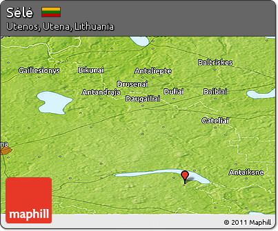 Physical Panoramic Map of Sėlė