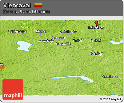 Physical Panoramic Map of Viencavai