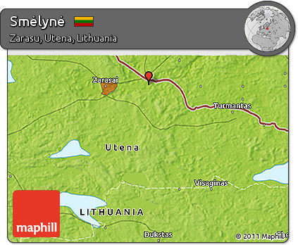 Physical 3D Map of Smėlynė