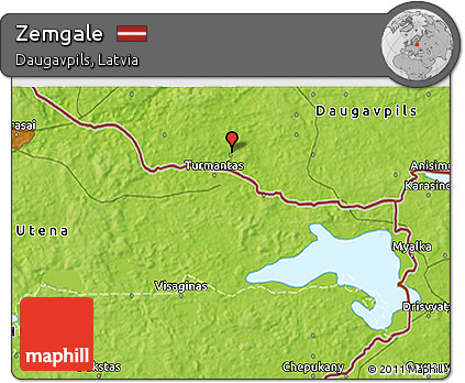 Physical 3D Map of Zemgale