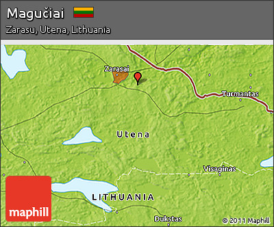 Physical 3D Map of Magučiai
