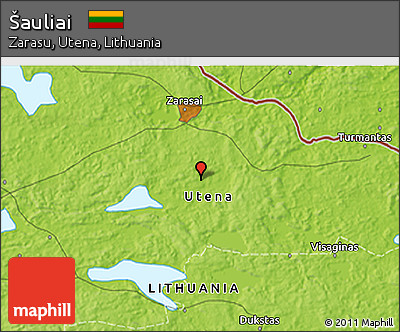 Physical 3D Map of Šauliai