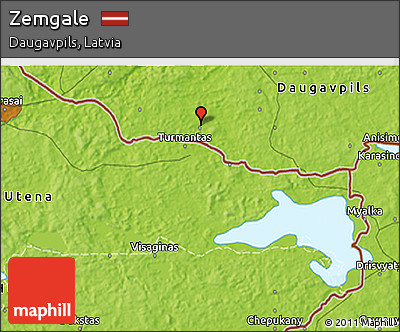 Physical 3D Map of Zemgale