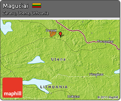 Physical 3D Map of Magučiai