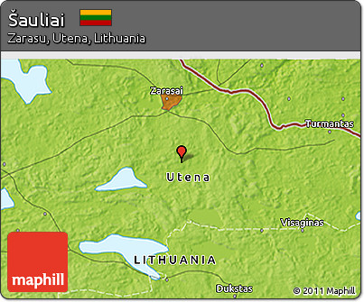 Physical 3D Map of Šauliai
