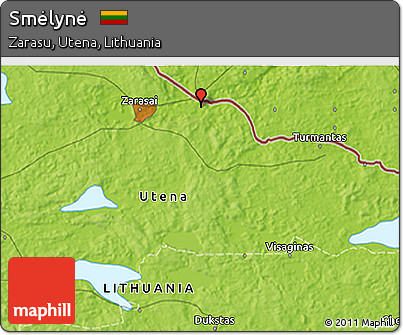 Physical 3D Map of Smėlynė