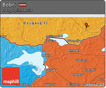 Political 3D Map of Bobri