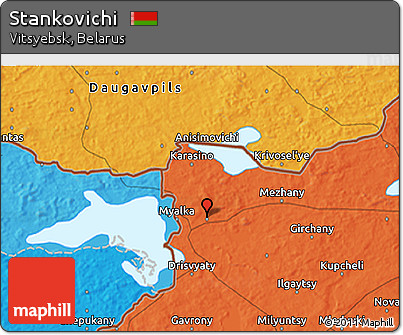 Political 3D Map of Stankovichi