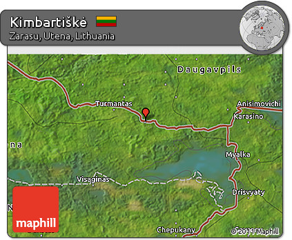 Satellite 3D Map of Kimbartiškė