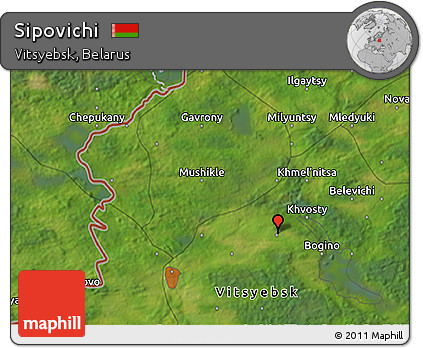 Satellite 3D Map of Sipovichi