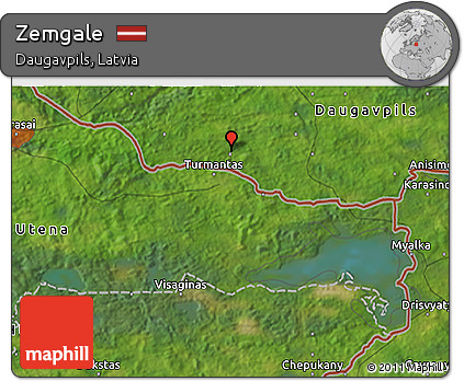 Satellite 3D Map of Zemgale