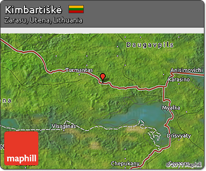Satellite 3D Map of Kimbartiškė