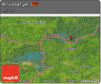 Satellite 3D Map of Krivosel'ye