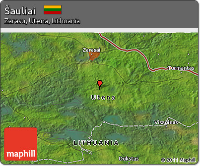 Satellite 3D Map of Šauliai