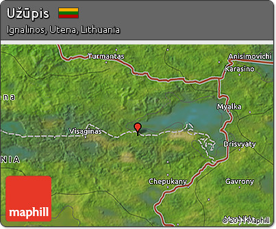 Satellite 3D Map of Užūpis